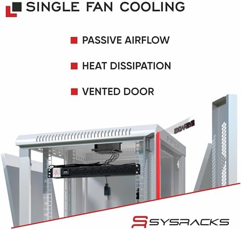 Sysracks 18U Wall Mount Server Rack Cabinet, 18-Inch Deep, Gray - Image 4