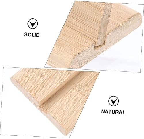Bamboo Blank Sign Desktop Name Plate with Base, for Tabletop Display - Image 6