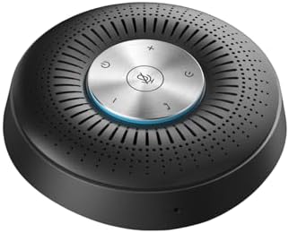 Bluetooth Conference Speakerphone, 4 Mics 360°Voice Pickup, Hi-Fi Speaker, USB Conference Speakerphone for Home and Office, Plug and Play, Wireless & Wired Conference Speakerphone by Unknown