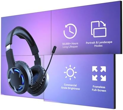 55" Video Wall Display, UHD Digital Signage Display, 700 Nits by Canlarriz