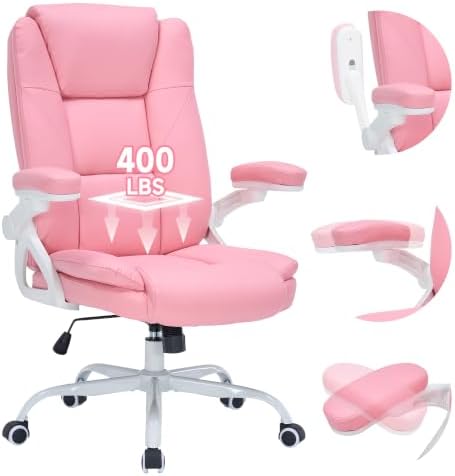 Pink Office Chair With 3 Way Adjustable Armrest Executive Office Chair by Unknown