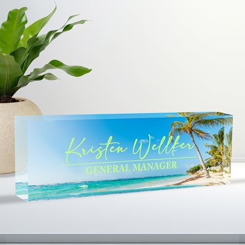 Desk Name Plate Personalized, Custom Name Plate for Desk, Personalized Acrylic Name Plate for Desk, Customize Office Name Plates for Desks, Personalized Desk Decor for Office Gift by Ueedklaayy