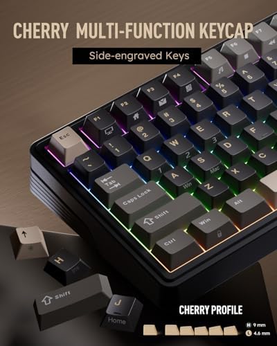 RK ROYAL KLUDGE M100 Wireless Mechanical Keyboard with Screen & Knob, Black - Image 5