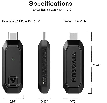 VIVOSUN Controller E25, Expansion Port for E42A+/E42A, WiFi APP Control (Pack of 2) - Image 7