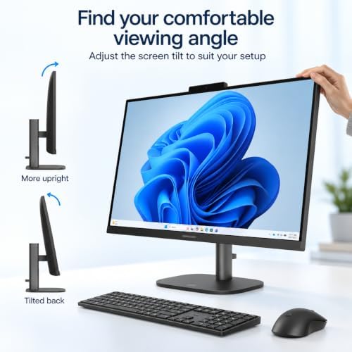 HP OmniStudio 27" FHD All-in-One Desktop for Home Office, 16GB DDR5 RAM, 512GB SSD,AMD Ryzen AI 5 330 AI-Enhanced CPU, 4 Cores, Up to 4.5GHz | True Vision FHD Camera, WiFi 6, 20Gbps USB-C Ports - Image 3