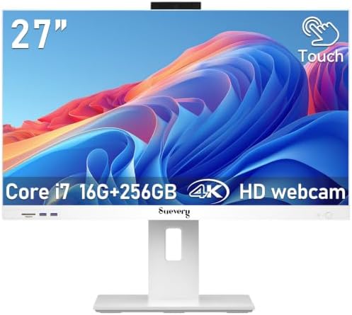 suevery 27" Touchscreen All-in-One Desktop Computer Core I7 4K by suevery