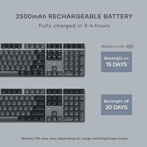 Satechi SM3 Mechanical Keyboard, White LED Backlit, Dark Gray/Gray - Image 5