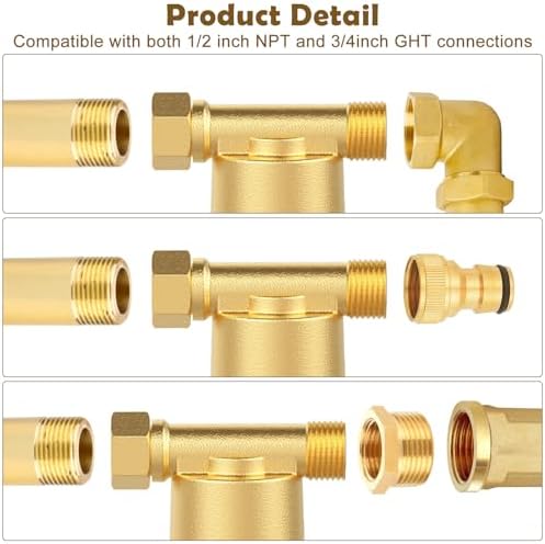 Reusable Sediment Water Filter for Water Heaters - Prevents Yellowing & Clogging, Efficiently Removes Dirt/Rust, Universal Fit for Home/Plumbing/RV - Image 2