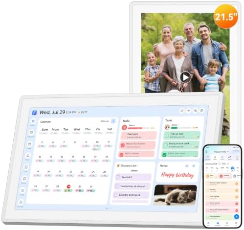 21.5" Smart Digital Calendar - Family Hub Planner with Chort Chart by Cotoala