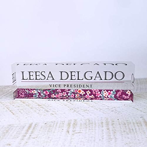 Artblox Personalized Name Plate for Desk | Wild Flowers Design On Clear Acrylic Glass | Custom Desk Name Plate Personalized with Your Name and Credentials for Teacher Phd Military Office Name Plate - Image 2