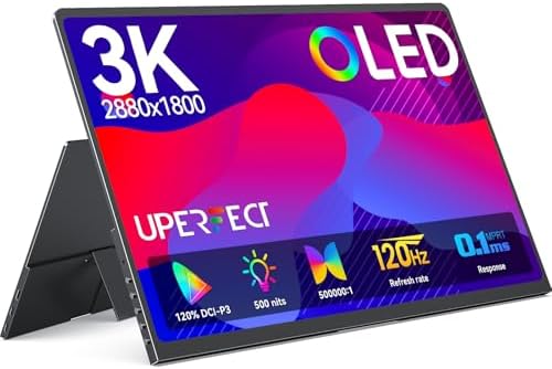 UPERFECT OLED Portable Monitor, 14" 3K 120Hz 0.1ms Portable Gaming Monitor by UPERFECT