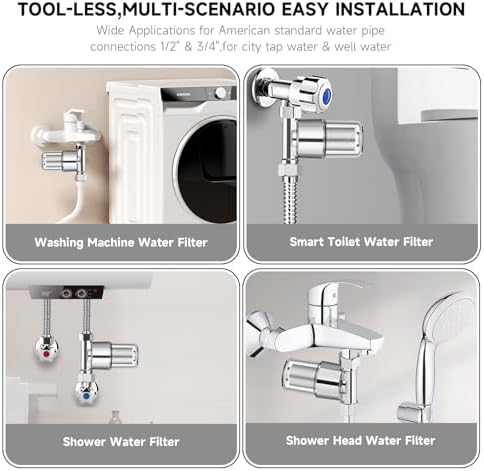 Reusable Brass Sediment Filter, Capable of Filtering Out Impurities of 40 Microns in Water, Protecting Household Appliances. Suitable for Washing Machine Water Heaters and Showers (Silver) - Image 4