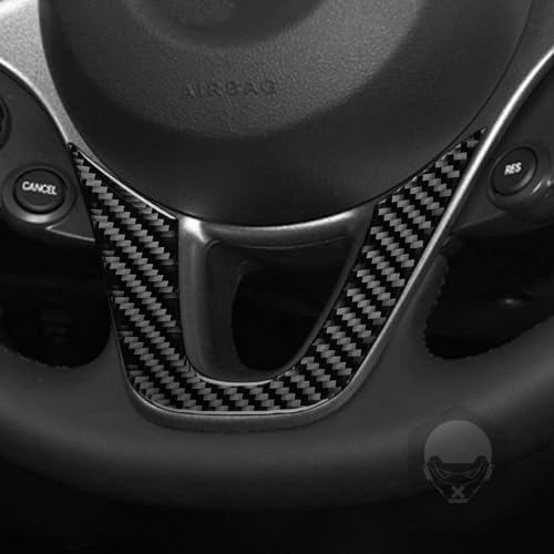 Car Dashboard Control Panel Lower Part Decoration Cover Sticker Real 3K Black Carbon Fiber Trim Compatible with Benz Smart 2016 2017 2018 2019 2020 2021 Auto Interior Accessories - Image 3