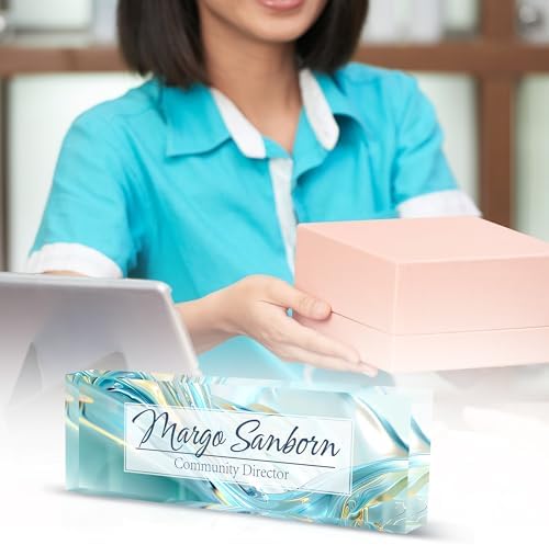 Personalized Acrylic Name Plate for Desk, Customize Office Decor - Image 5