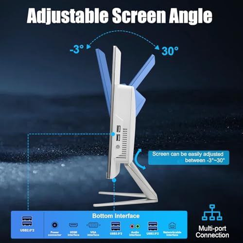 All-in-One Desktop Computer PC, 24" Curved FHD Display, i5-6500T 8GB 256GB - Image 6