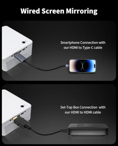 Portable Mini Projector,Full HD 1080P 4K Support Video Projector - Image 4