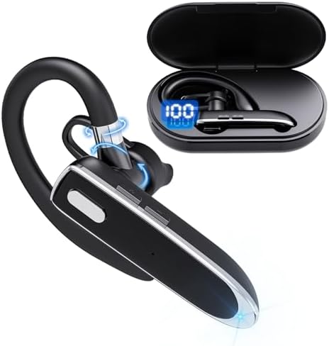 Bluetooth Headset V6.1, Wireless Bluetooth Earpiece with Mic by Unknown