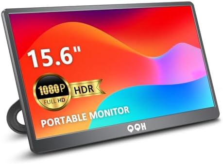 QQH Portable Monitor, 15.6" Portable Travel Monitor for Laptop 1080P FHD IPS Second Screen, Gaming Monitor, USB C HDMI External Monitor Display for Computer Phone PC PS4 PS5 Xbox Switch (Z1-9-G) by QQH-QuicknessQualityHelpmate