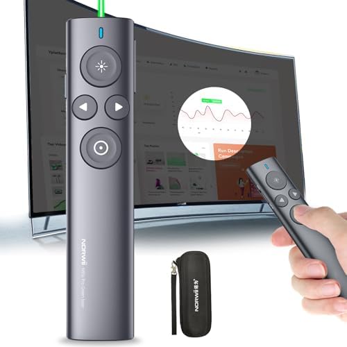 Norwii N95s Presentation Clicker for PowerPoint with Digital Laser Pointer by Norwii