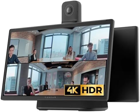 KanDao Meeting Ultra 5-in-One Conference Room Camera System, Ultimate 4k HDR 360° AI Smart Zooming Web-Conferencing Solution, 15.6" Touchscreen, Build-in System, Meeting Room Conference Center by KanDao