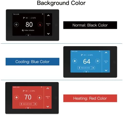 MoesGo Programmable WiFi Smart Thermostat for Home, No C-Wire Required by C-Wire Adapter, with Zone Remote Sensor, Remote Control Tuya/Smart Life, Compatible with Alexa and Google Assistant, 24VAC - Image 4