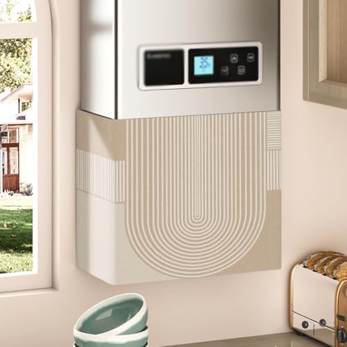 Soft Linen Boiler Pipe Shielding Cover for Kitchen & Bathroom Decor by Unknown