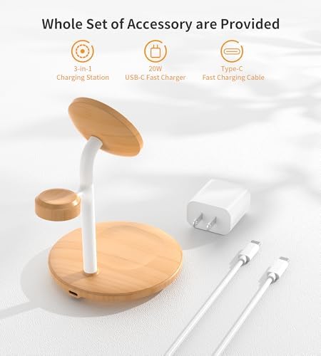 3 in 1 Magnetic Wireless Charging Station for Apple Devices,15W for Magsafe - Image 6