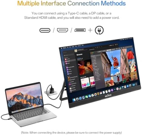 InnoView 27 Inch 5K Portable Monitor 5120x2880 60Hz UHD IPS HDR, Large Portable Monitor for Laptop USB-C HDMI DP Computer Display, Built-in Kickstand & Speakers, for MacBook Pro/Air, PC, Phone - Image 6