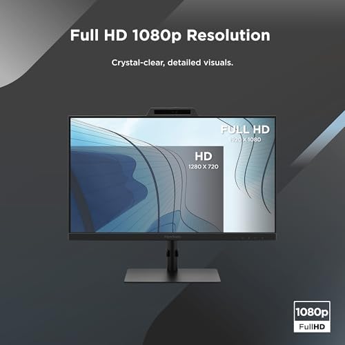 ViewSonic VG2741V 27 Inch 1080p Webcam Monitor, 120Hz, USB C Conferencing - Image 6