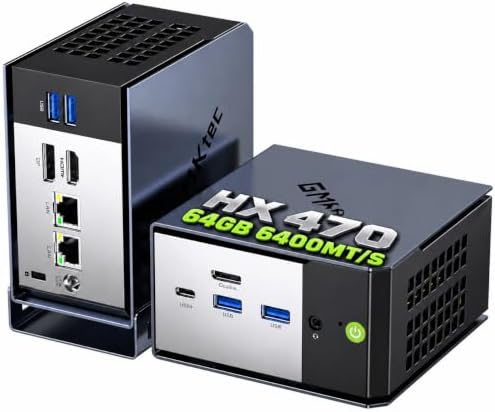 GMKtec X1 Pro Mini PC Ryzen AI 9 HX 470 64GB LPDDR5X 2TB PCIe 4.0 SSD by GMKtec