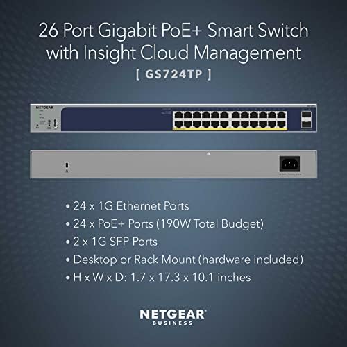 NETGEAR 26-Port PoE Gigabit Ethernet Smart Managed Network Switch (GS724TP) - Image 2