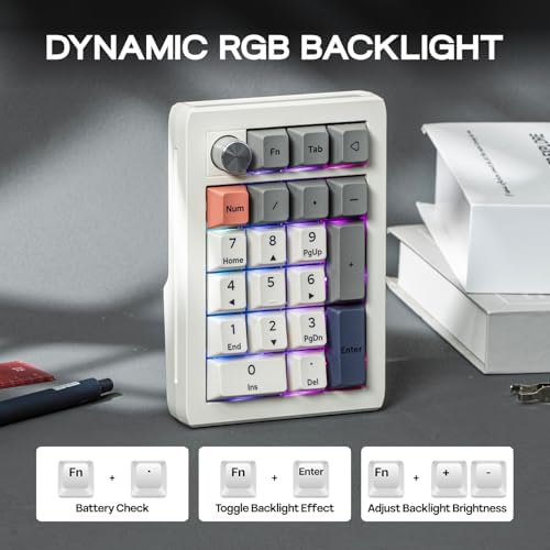 EPOMAKER EK21 VIA Gasket Number Pad w/ 1000mAh Battery, BT 5.0/2.4GHz/Wired - Image 6