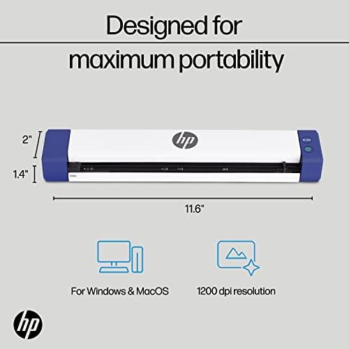 HP Small USB Document & Photo Scanner for Portable 1-Sided Sheetfed Digital Scanning, Model HPPS100, for Home, Office & Business, PC and Mac Compatible, HP WorkScan Software Included - Image 3