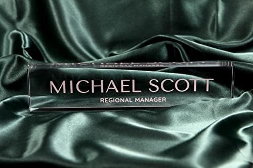 Customizable Personalized Clear Acrylic Desk Name Plate - 2”x 9” - Office Decor - 9 Different Fonts to Choose from - Engraved Name Plate - Image 4