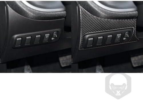 Car Driver Side Headlight Switch Dim Light Control Panel Decoration Sticker Real 3K Black Carbon Fiber Trim Compatible with Benz Smart 2016 2017 2018 2019 2020 2021 Auto Interior Accessories - Image 4