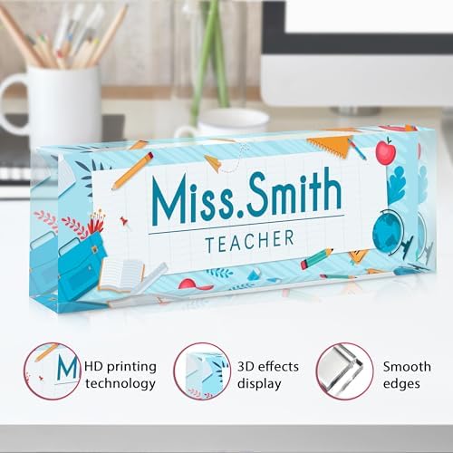 Custom Name Plate for Desk, Acrylic Desk Name Plate Personalized, Employee Appreciation Gifts, Office Desk Accessories for Woman Teacher Nurse, Coworker Gifts for Manager Assistant - Image 3