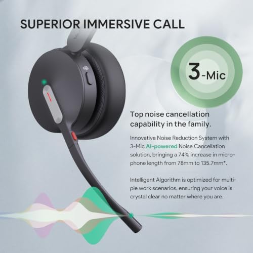 Yealink BH70 Mono Bluetooth Teams Headset with AI Mic for Work from Home PC - Image 5