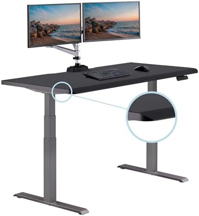Vari ComfortEdge Electric Standing Desk – 60x30 – Black/Slate by Unknown