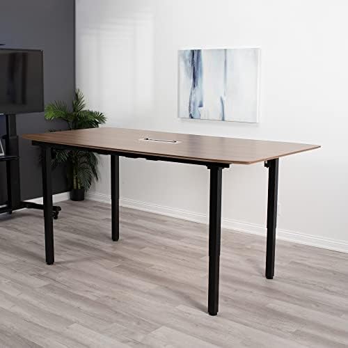 VIVO Black 4-Leg Dual Motor Electric Standing Desk Frame, DESK-E-400B - Image 2