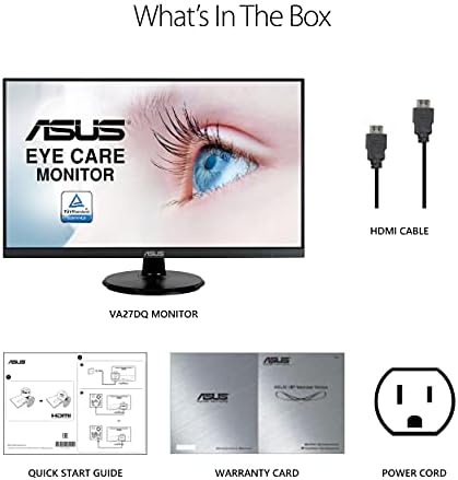ASUS VA27DQ 27 Inch 1080P Computer Monitor, HDMI, DisplayPort, VGA, Speaker - Image 6