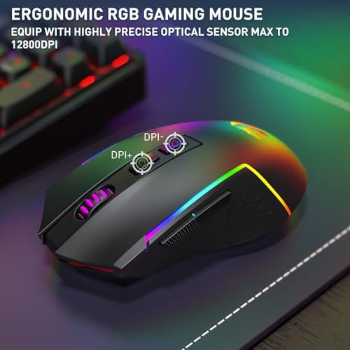 Redragon S163 Combo, K689 PRO Gasket Gaming Keyboard + M693 8000 DPI Mouse - Image 3