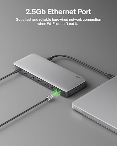 Belkin Thunderbolt 4 Docking Station Triple Display 96W 14 in 1 USB-C Hub - Image 7