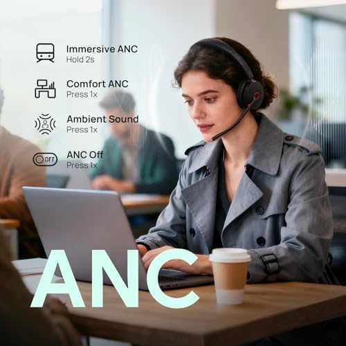 Yealink BH74 UC Bluetooth Headset with Mic for Work, AI Hybrid ANC, USB C/A - Image 2