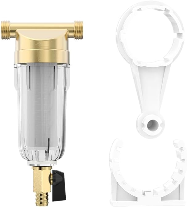 40 Micron 3/4" Sediment Filter, Filters For Well Water,Sediment Water Filter,Spin Down Whole House for Water,Washing Machine Filter Free by Unknown