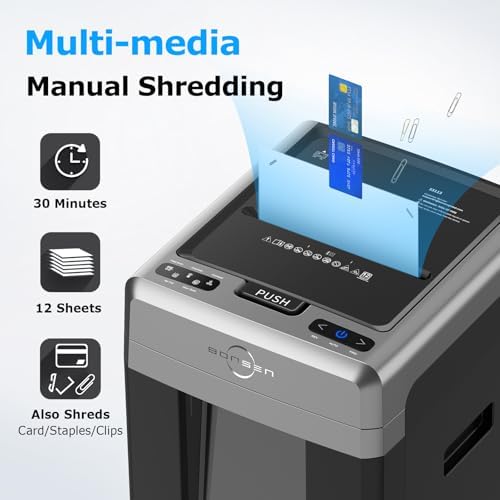 BONSEN 300-Sheet Auto Feed Micro Cut Heavy Duty Paper Shredder for Office - Image 3