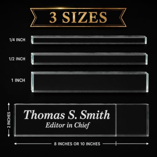 Personalized Acrylic Office Desk Name Plate, Laser Engraved - Image 2
