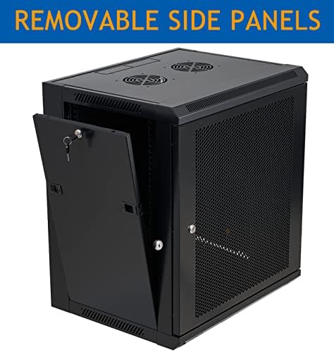 12U Wall Mount Server Cabinet Network Rack Vented Enclosure Locking Door - Image 3