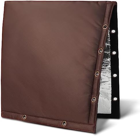 Backflow Preventer Insulation Cover - Winter Freeze Protection for Outdoor Pipes, Irrigation & Sprinkler Valves, 24''W x 24''H (Brown) by Safoner