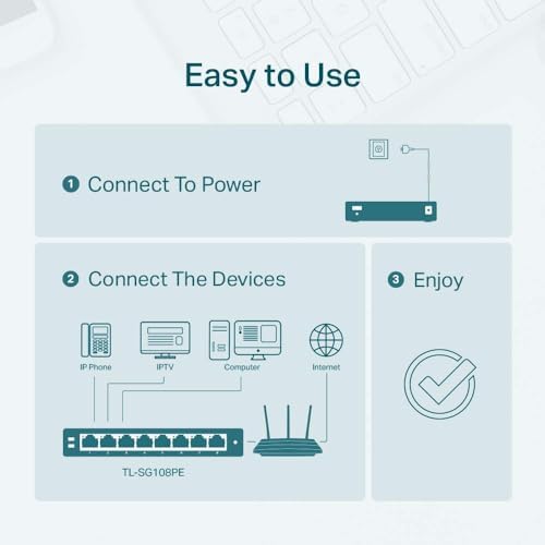 TP-Link TL-SG108PE V3, 8 Port Gigabit Easy Smart Managed PoE Switch - Image 6