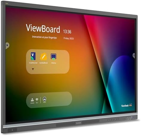 ViewSonic IFP7551 75 Inch 4K ViewBoard Interactive Smart Board with Integrated Education Software, Android 14, Google EDLA, 50-Point Touch, Built-in Microphone, HDMI, VGA, USB Hub, and USB C Inputs - Image 2